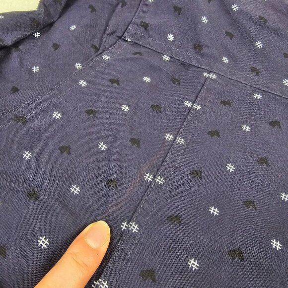 Bit and Bridle Shirt Womens Large Button Down Navy Blue Horse Equestrian Ranch - Picture 6 of 13